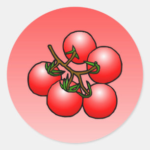 Tomates Cocktail - Adesivo redondo clássico