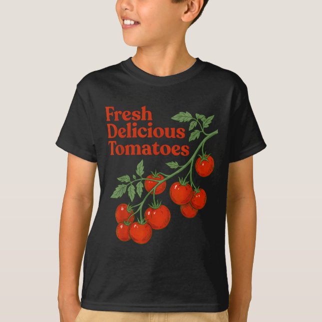 Tomates Frescos Deliciosos Camiseta Engraçada para (Frente)