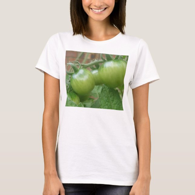 Tomates Verdes Damas T Camisa (Frente)