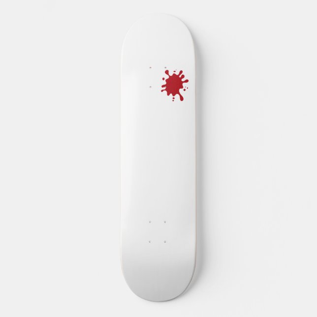 Tomato Red Splatter Custom Skateboard (Frente)