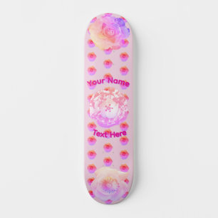 Tomboy Pink Flor 1 Skateboard