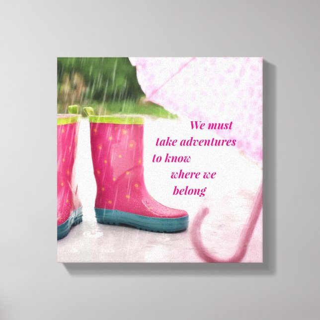 Tome Aventuras Chuva Arte canvas (Frente)