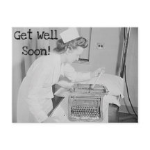 Tome Logo Enfermeira & Cartão Postal de Máquina de