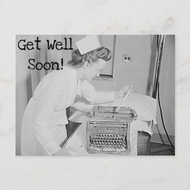 Tome Logo Enfermeira & Cartão Postal de Máquina de (Frente)