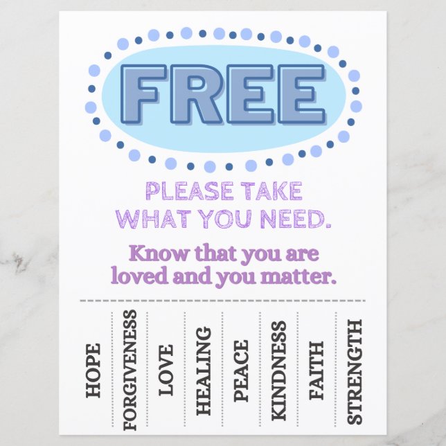 Tome O Que Necessita De Folheto (Azul) (Frente)