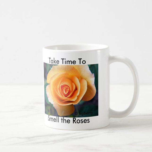 "Tome o tempo cheirar caneca dos rosas" (Direita)