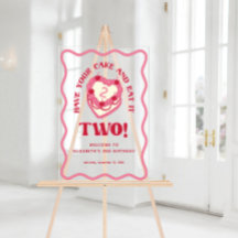 Tome seu bolo e coma-o dois aniversários bem-vindo