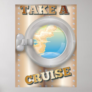 Tome um poster de viagens de desenho