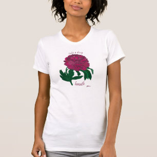 Tome um t-shirt da peônia da respiração profund
