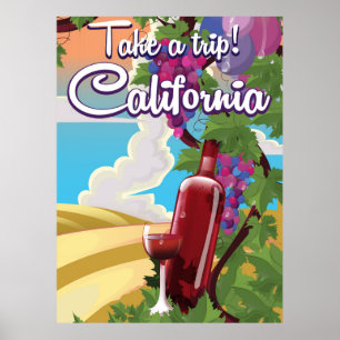 Tome uma viagem! Poster de viagens do vinho do