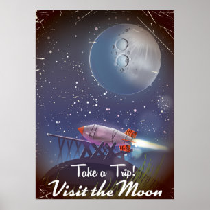 Tome uma viagem! Visite o poster dos desenhos