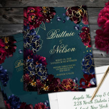Tonas de Joia Safira Bordeaux Casamento Dourado
