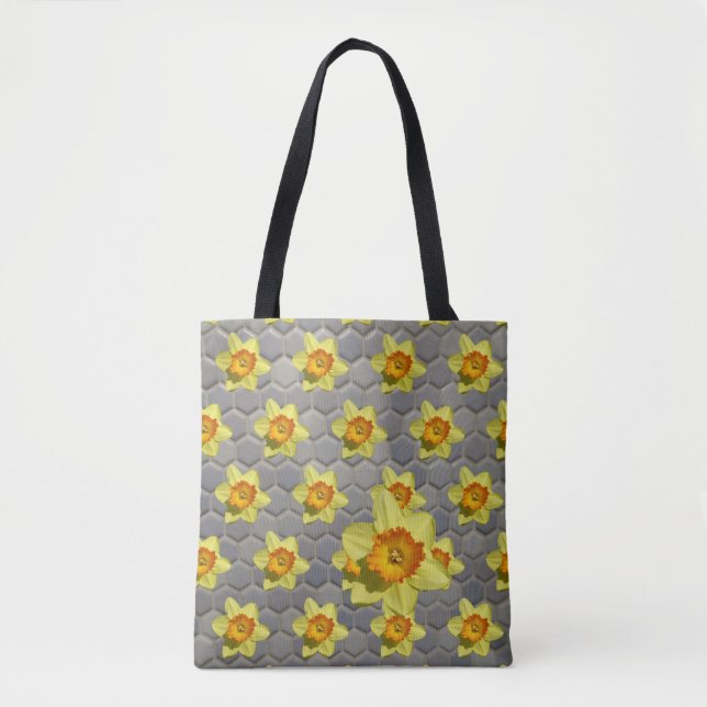 Toneladas de Tote de Daffodils Paterno Azul (Frente)