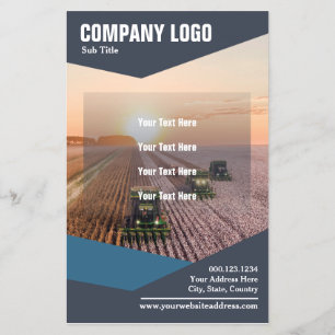 Tons azuis Folheto personalizável de 5,5"x8,5"