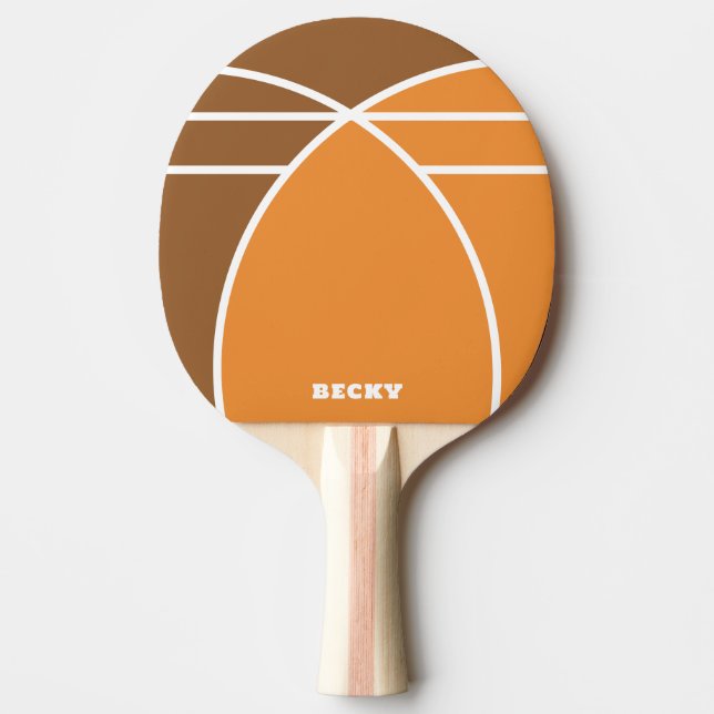 Tons de Raquete de Ping Pong Personalizada Laranja (Frente)