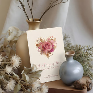 Tons de Rosa Delicado Floral Coração Simpatia
