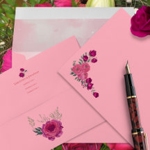 Tons de Rosa Magenta Moderno Casamento Rosa