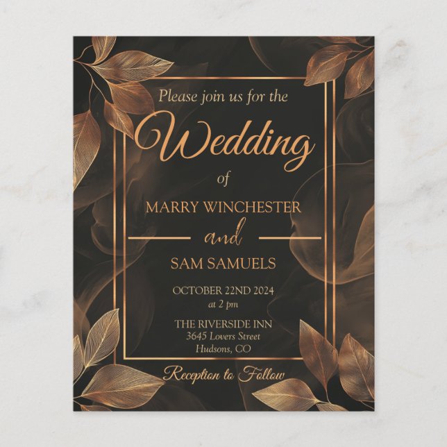 Tons Terrestres | Convite de Casamento Minimalista (Frente)