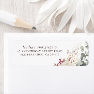 Tons Terrosos Etiqueta Floral Elegante