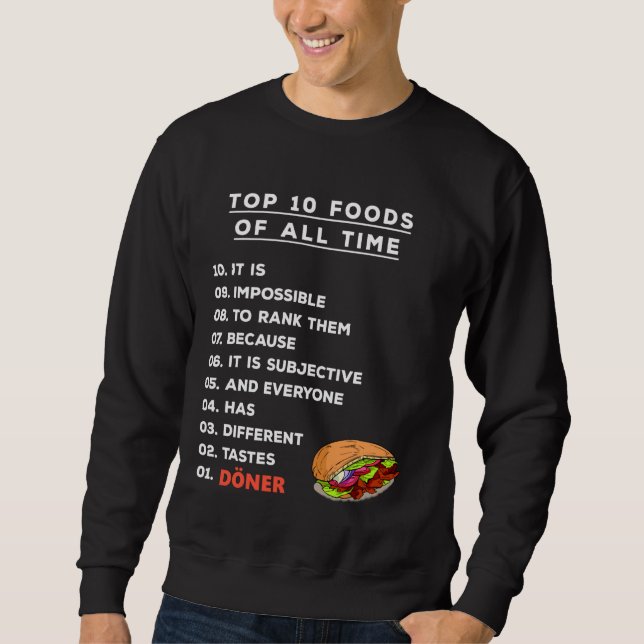 Top 10 do Döner Kebab de classificação de Comidas (Frente)