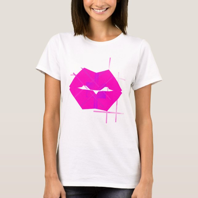 Top Crop Geométrico Hot Lips (Frente)