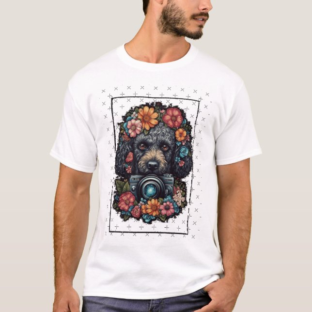 Top de Chiffon da Perspectiva do Poodle (Frente)