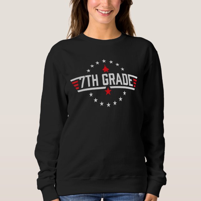 Top Grade 7th Seventh Grade Back To School First D (Frente)