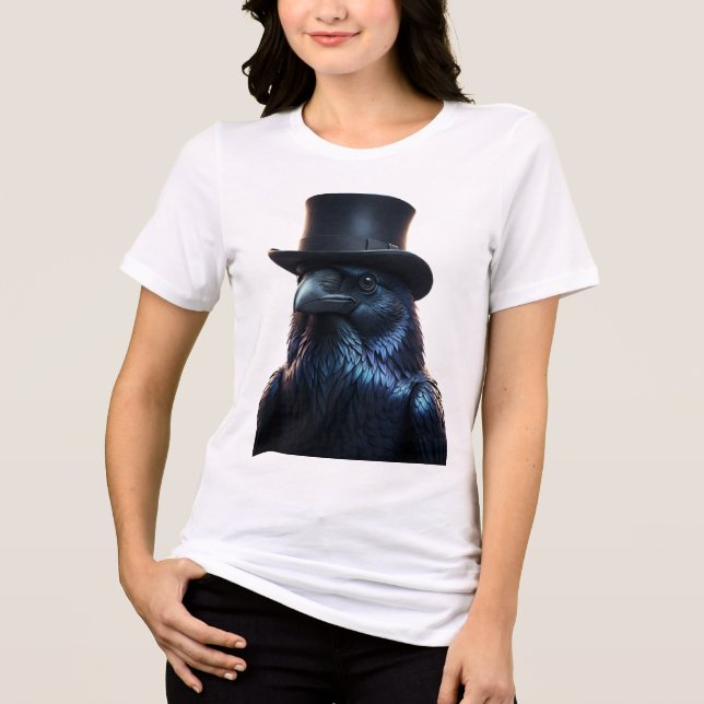 Top Hat Blackbird A Camisa Raven (Frente)