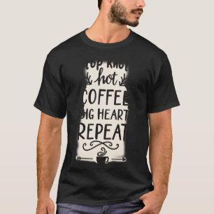 Top Knot Café Preto Coração Grande Repita