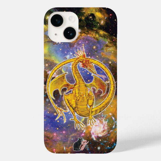 Topaz Cosmic Dragon capas de iphone de Cascata (Verso)
