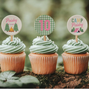 Tópicos do Cupcake de acampamento impresso para me