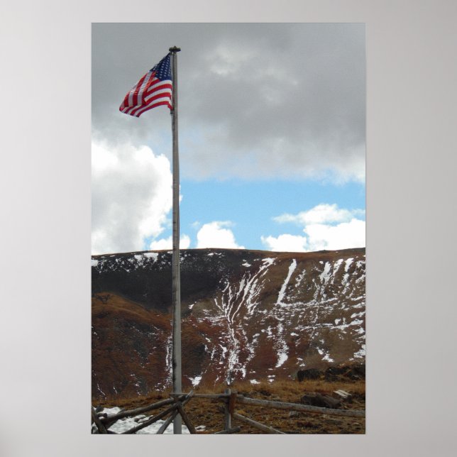 Topo da Montanha com Poster da Parede Natureza Fot (Frente)