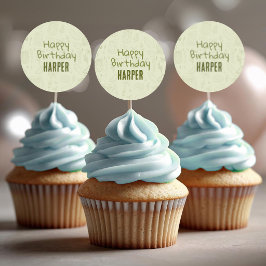 Toppers de Cupcake Adesivos de Picles em conserva