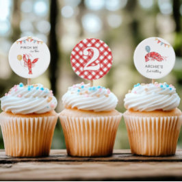 Toppers de Cupcake de Lagostim Editáveis