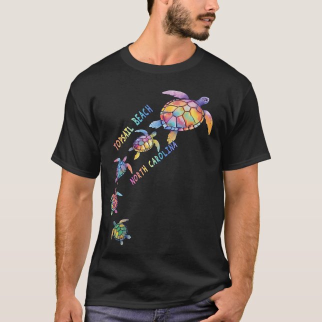 Topsail Beach North Carolina Sea Turtle Lover Tops (Frente)