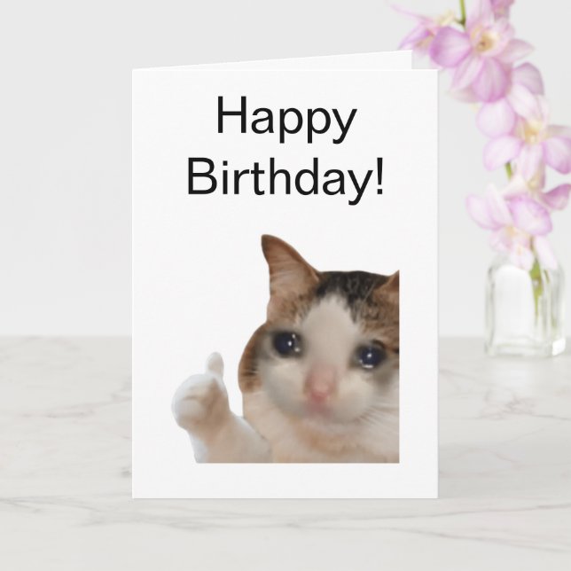 Toques De Cartão Dobrados Ok Meme Cat (Orquídea)