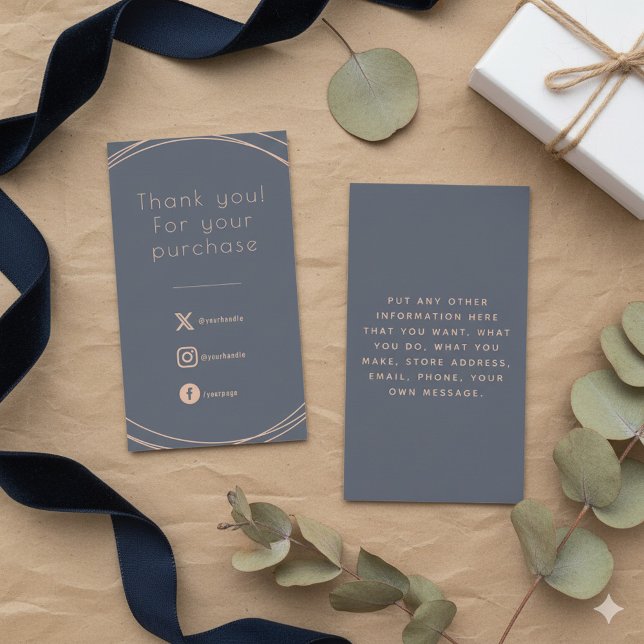 Toques russos, insira Cartão para ordens de client (Rustic rings, insert Card for customer orders.)