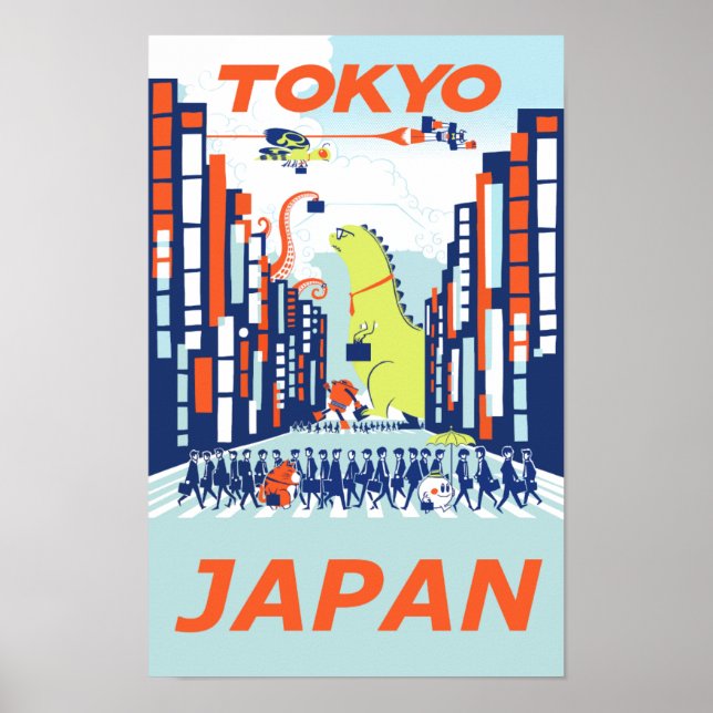 Tóquio, poster de viagens do Japão (Frente)