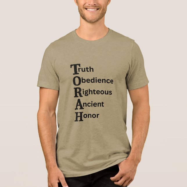 Torah T-Shirt show the true meaning of Torah  (Frente)