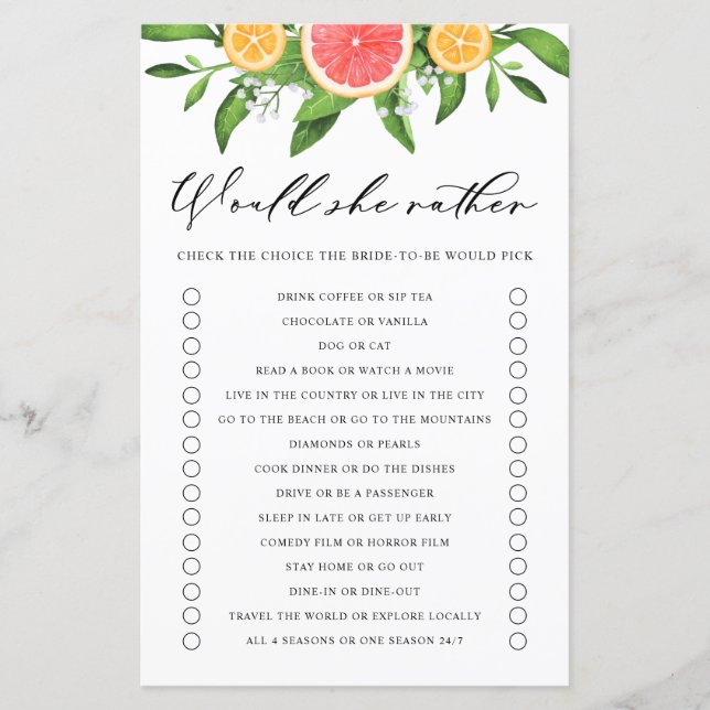 Toranja Ela Preferencialmente Jogo De Chá de panel (Frente)