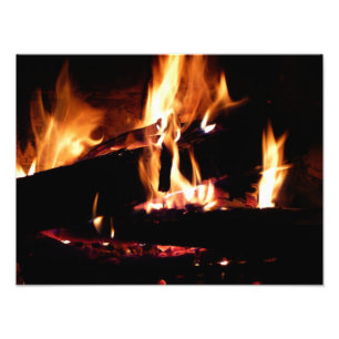 Toras na Lareira Fotografia de Fogo Quente