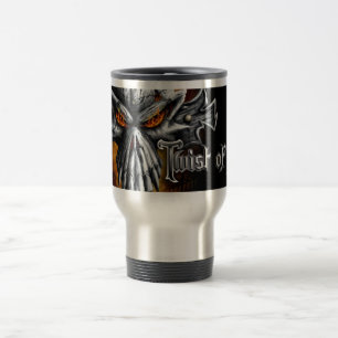 torção da caneca de viagem do destino
