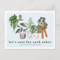 Torcendo por Você | Cartão Postal de Plantas em Va