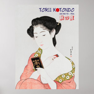 Torii Kotondo Poster de Geisha – Japonês Tradicion