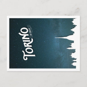 Torino à noite - cartão postal