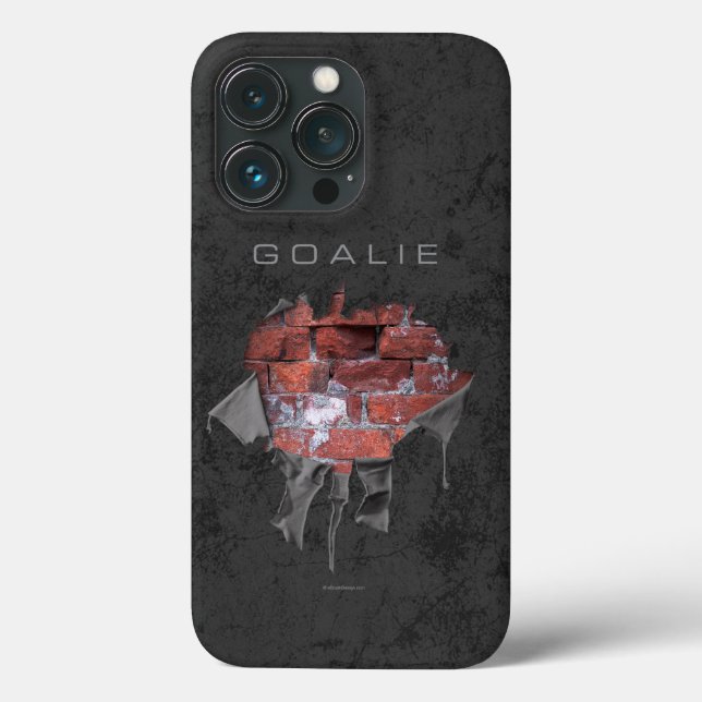Torn Brick Wall Goalie (Futebol) Case-Mate iPhone  (Verso)