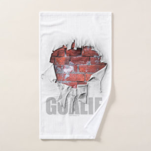 Torn Brick Wall Soccer Goalie Bath Toalha