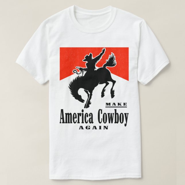 Torne a América Cowboy Novamente Camisa (Frente do Design)