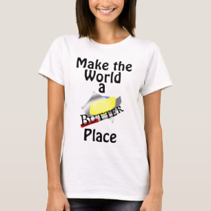 Torne o mundo uma camiseta de lugar mais magra