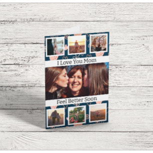 Torne-se Bem Logo Mãe Cartão de Saudações de Foto